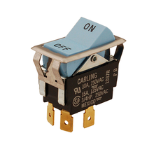Allpoints 42-1048 Switch, on/off, DPST, blue