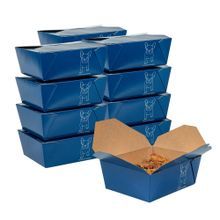 TAKEOUT BIO-PAK #8 6-3/4x5-1/2 RECT 45oz PAPER FRENCHIE 50/cs