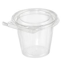 TAKEOUT HINGED CUP 12oz TAMPER EVID PET CLEAR 256/cs