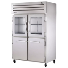 TRUE STG2R-2HG/2HS-HC SPEC SERIES Refrigerator, Reach-in, two-section, stainless steel front, aluminum sides, (2) glass half doors & (2) stainless