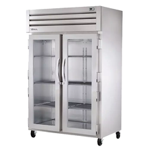 TRUE STG2R-2G-HC SPEC SERIES Refrigerator, Reach-in, two-section, stainless steel front, aluminum sides, (2) glass doors with locks, cam-lift