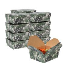 TAKEOUT BIO-PAK #8 6-3/4x5-1/2 45oz PAPER CAMOUFLAGE 50/cs