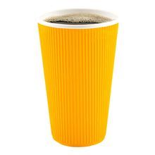 HOT CUP 20oz PAPER RIPPLE WALL YELLOW 10/cs