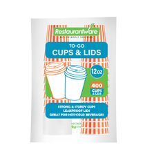 HOT CUP W/ LID 12oz 4-3/4
