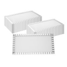 DISPOSABLE PLATE W/ RUFFLE RIM 17x9' PLASTIC WHITE 100/cs