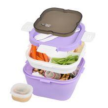 LUNCH BOX W/ UTENSILS MW 58oz 7-1/4