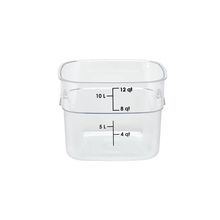 Commercial foodservice essential, camsquare food container 12qt pc freshpro clear/ blue 6ea/cs, built for busy kitchens, Cambro 12SFSPROCW135