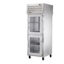 TRUE STG1RPT-2HG-1S-HC SPEC SERIES Pass-thru Refrigerator, one-section, stainless steel front, aluminum sides, (2) glass half doors front, (1)