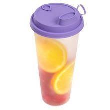 STRAW/ SIP CUP LID F/ 12 16 & 24oz 2-PLUG PLS PURPLE 25/cs