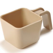 PORTION CUP 12oz FLAT POLYCARB U-SHAPE HANDLE BEIGE 6ea/cs