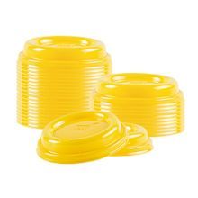 LID F/ COFFEE CUP 8 12 16 & 20oz PLASTIC YELLOW 25/cs
