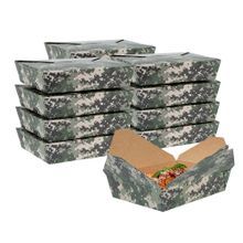 TAKEOUT BIO-PAK #2 8-1/2x6-1/4 49oz PAPER CAMOUFLAGE 50/cs