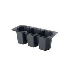 THREE COMPARTMENT BOTTLE WELLS FOR ICE BINS BLACK