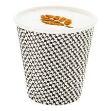 HOT CUP 8oz PAPER SPIRAL WALL HOUNDSTOOTH 500/cs