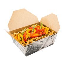 TAKEOUT BIO-PAK #8 6-3/4x5-1/2 REC 45oz PAPER NEWSPRNT 200/cs