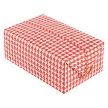 TAKEOUT LUNCH BOX w/ FAST TOP 47oz PAPER RED HOUNDSTH 400/cs