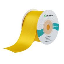RIBBON SINGLE FACE 10yd POLYESTER SATIN YELLOW 10/cs
