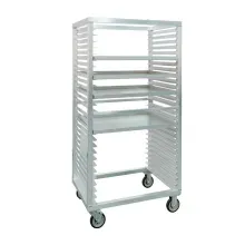 New Age 97715 Transport/Retrieval Rack, mobile, full height, open sides, holds (48) trays or (24) pans