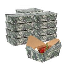 TAKEOUT BIO-PAK #3 8-1/2x6-1/4 71oz PAPER CAMOUFLAGE 200/cs