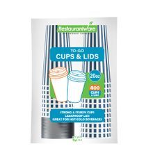 HOT CUP 20oz W/ LID 6-1/4