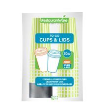 HOT CUP 20oz W/ LID 6-1/4