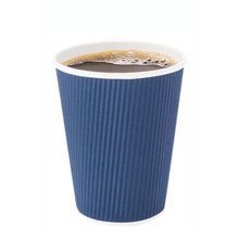 HOT CUP 12oz PAPER RIPPLE WALL MDNGHT BLUE 500/cs