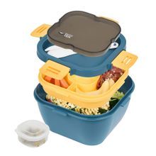 LUNCH BOX W/ UTENSILS MW 58oz 7-1/4