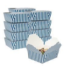 TAKEOUT BIO-PAK #8 6-3/4x5-1/2 RECT 45oz PAPER BLUE&WHT 50/cs