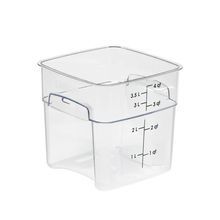 Commercial foodservice essential, camsquare food container 4qt pc freshpro clear/green 6ea/cs for organized prep and service, Cambro 4SFSPROCW135