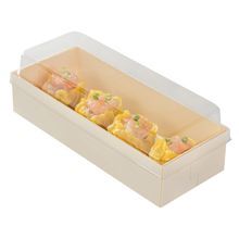 LID F/ RECT POPLAR 7-1/2x3-1/2 PET CLEAR 100/cs