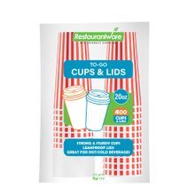 HOT CUP 20oz W/ LID 6-1/2