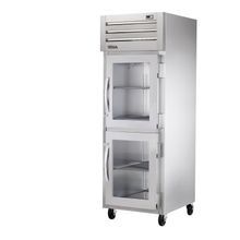TRUE STG1R-2HG-HC SPEC SERIES Refrigerator, Reach-in, one-section, stainless steel front, aluminum sides, (2) glass half doors with locks, cam-lift
