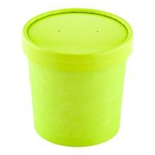 LID F/ SOUP CONTAINER 12oz PAPER ECO GREEN 25/cs