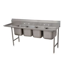 Advance Tabco 94-84-80-24L Regaline Sink, 4-compartment, with left-hand drainboard, 28