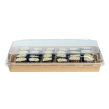 LID F/ 20oz SUSHI CONTAINER PET CLEAR 50/cs