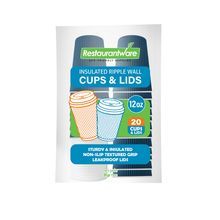 HOT CUP & WHITE LID 12oz PAPER RIPPLE WALL MDNGHT BLUE 200/cs