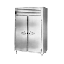 Traulsen RHT226WPUT-FHS Spec-Line Refrigerator, Pass-thru, two-section, self-contained refrigeration, stainless steel exterior and interior, shallow