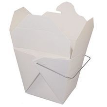 CONTAINER CHINESE 16oz PINT WIRE HANDLE WHITE 500/cs
