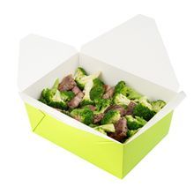 TAKEOUT BIO-PAK #4 8-1/2x6-1/4 RECT 98oz PAPER ECO GRN 200/cs