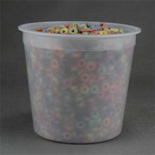TUB PLASTIC 168oz NATURAL 10lb LID 05795CF10 100/cs