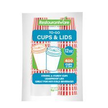 HOT CUP W/ LID 12oz 4-3/4