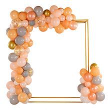 BALLOON ARCH KIT LATEX CORAL WHITE GOLD 129pc 1/cs