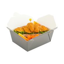 TAKEOUT BIO-PAK #8 6-3/4x5-1/2 RECT 45oz PAPER GRAY 200/cs