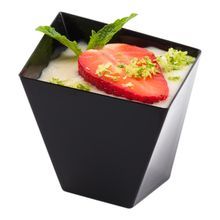 GIRATA DESSERT DISH 2oz 1-3/4h POLYSTYRENE BLACK 100/cs