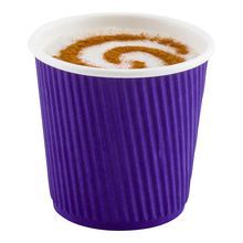 HOT CUP 4oz PAPER RIPPLE WALL ROYAL PURPLE 25/cs