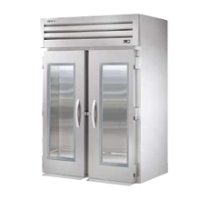 TRUE STG2RRI-2G SPEC SERIES Roll-in Refrigerator, two-section, stainless steel front, aluminum sides, (2) glass doors with locks, cam-lift hinges