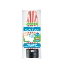 HOT CUP W/ LID 8oz 3-1/4