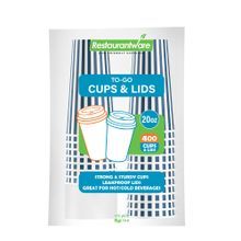 HOT CUP 20oz W/ LID 6-1/2