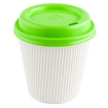 LID F/ COFFEE CUP 8 12 16 & 20oz PLS GREEN 25/cs