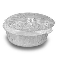 TAKEOUT FOIL POT w/ LID 8qt ROUND 15-1/2